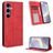 Mobigear Sensation Samsung Galaxy S25 FE Hoesje Bookcase Portemonnee - Rood