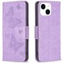 Mobigear Butterfly iPhone 15 Hoesje Bookcase Portemonnee - Paars