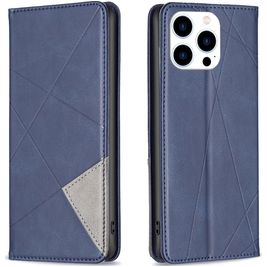 Mobigear Rhombus Slim iPhone 16 Pro Hoesje Bookcase - Blauw