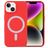 Mobigear Rubber Touch iPhone 15 Plus Siliconen MagSafe Hoesje Backcover - Rood