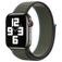 Mobigear Woven Nylon Apple Watch Bandje Klittenbandsluiting - 42/41/40/38 mm - Olijfgroen