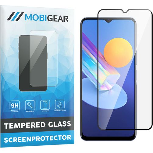 Mobigear Premium Vivo Y52 Glazen Screenprotector - Case Friendly - Zwart