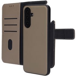 Mobiparts Samsung Galaxy A17 Hoesje Echt Leer Uitneembare 2in1 Bookcase Portemonnee - Taupe
