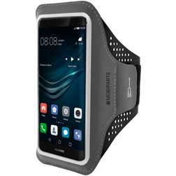 Mobiparts Comfort Fit Telefoonhouder Hardlopen Huawei P9 Sport Hoesje Neopreen Sportarmband - Zwart
