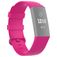 Mobigear Cross Siliconen Fitbit Charge 4 Bandje Gespsluiting - Magenta