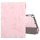 Mobigear Tri-Fold Marble iPad 9 (2021) Hoes Bookcase + Stylus Houder - Roze