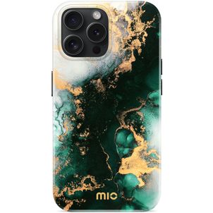 MIO iPhone 15 Pro MagSafe Hoesje Hardcase Backcover - Green Marble