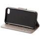 Mobigear Flowers iPhone 7 Hoesje Bookcase Portemonnee - Grijs