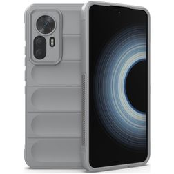 Mobigear Bumpy Xiaomi 12T Hoesje Flexibel TPU Backcover - Grijs