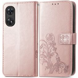 Mobigear Clover OPPO Reno 8T 4G Hoesje Bookcase Portemonnee - Roségoud