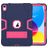 Mobigear ShieldStand iPad 10 (2022) Hoes Hard Kunststof,Siliconen Backcover + Standaard - Roze / Marineblauw