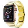 Mobigear Madrid Stalen Apple Watch Bandje Vouwsluiting - 49/46/45/44 mm - Goud