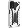 Mobigear Armor Stand Samsung Galaxy A03s Hoesje Hardcase Backcover Shockproof met Standaard - Zilver