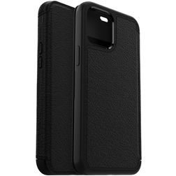 OtterBox Strada iPhone 12 Hoesje Echt Leer Bookcase - Zwart