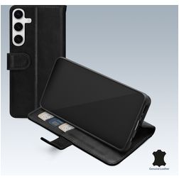 Mobilize Wallet Samsung Galaxy S26 Hoesje Echt Leer Bookcase Portemonnee - Zwart