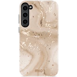 MIO Samsung Galaxy S23 MagSafe Hoesje Hardcase Backcover - Gold Marble