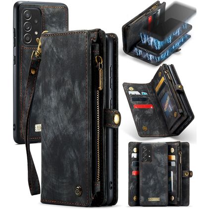 Caseme 008 Samsung Galaxy A52 Hoesje Uitneembare 2in1 Bookcase Portemonnee - Zwart