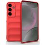 Mobigear Bumpy Samsung Galaxy S25 Plus Hoesje Flexibel TPU Backcover - Rood
