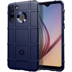 Mobigear Rugged Shield Samsung Galaxy A21 Hoesje Flexibel TPU Backcover Shockproof - Blauw