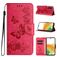 Mobigear Butterfly Samsung Galaxy A35 Hoesje Bookcase Portemonnee - Rood