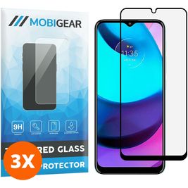 Mobigear Premium Motorola Moto E20 Glazen Screenprotector - Case Friendly - Zwart (3-Pack)