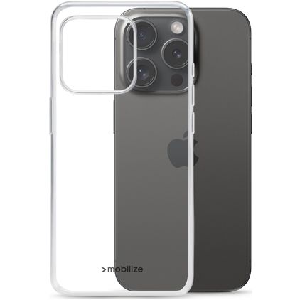 Mobilize Gelly Doorzichtig iPhone 15 Pro Hoesje Flexibel TPU Backcover - Transparant