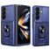 Mobigear Armor Ring Cam Slide Samsung Galaxy Z Fold 8 Ultra Hoesje Hardcase Backcover Shockproof met Ringhouder en Camera Slider - Blauw