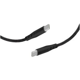 Mobiparts Braided USB-C naar USB-C Kabel 1 Meter - Zwart