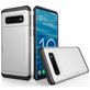 Mobigear Card Samsung Galaxy S10 Hoesje Hardcase Backcover Shockproof met Pasjeshouder - Zilver