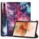 Mobigear Tri-Fold Gel Samsung Galaxy Tab S7 FE Hoes TPU,Kunstleer Bookcase + Stylus Houder - Milky Way