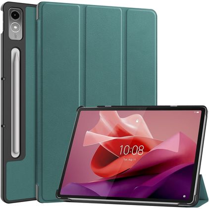 Mobigear Tri-Fold Lenovo Tab P12 Hoes Bookcase - Groen