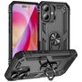 Mobigear Armor Ring iPhone 16 Plus Hoesje Hardcase Backcover Shockproof met Ringhouder - Zwart