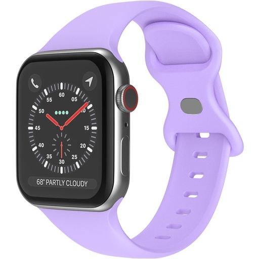 Mobigear Sport Dual Siliconen Apple Watch Bandje Druksluiting - 49/46/45/44 mm - Paars