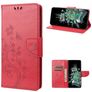 Mobigear Butterfly OnePlus 10T Hoesje Bookcase Portemonnee - Rood