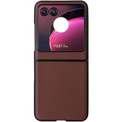 Mobigear Excellent Motorola Razr 40 Ultra Hoesje Hardcase Backcover - Bruin