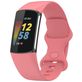 Mobigear Sport Dual Siliconen Fitbit Charge 5 Bandje Druksluiting - Magenta
