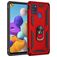 Mobigear Armor Ring Samsung Galaxy A21s Hoesje Hardcase Backcover Shockproof met Ringhouder - Rood