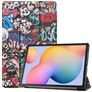 Mobigear Tri-Fold Samsung Galaxy Tab S6 Lite Hoes Bookcase - Graffiti