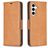 Mobigear Excellent Samsung Galaxy S24 FE Hoesje Bookcase Portemonnee - Cognac