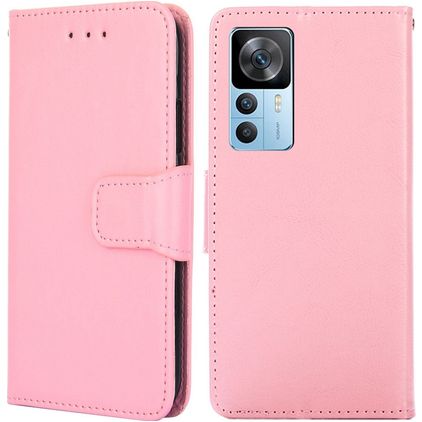 Mobigear Wallet Xiaomi 12T Hoesje Bookcase Portemonnee - Roze