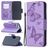 Mobigear Butterfly iPhone 12 Hoesje Bookcase Portemonnee - Paars