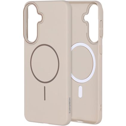 Mobiparts Slim Line Samsung Galaxy A57 MagSafe Hoesje Hardcase Backcover - Off White