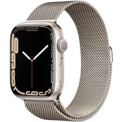 Mobigear Loop Milanese Apple Watch Bandje Magneetsluiting - 42/41/40/38 mm - Sterrenlicht
