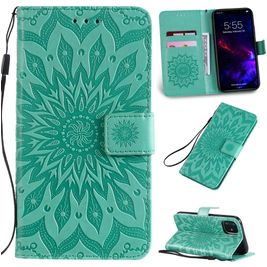 Mobigear Sunflower iPhone 11 Hoesje Bookcase Portemonnee - Turquoise