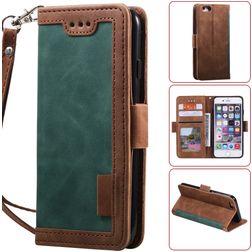 Mobigear Two Tone iPhone 8 Hoesje Bookcase Portemonnee - Groen