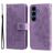 Mobigear Flowers Samsung Galaxy S26 FE Hoesje Bookcase Portemonnee - Paars