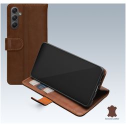 Mobilize Wallet Samsung Galaxy A54 Hoesje Echt Leer Bookcase Portemonnee - Bruin