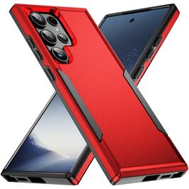 Mobigear Heavy Armor Samsung Galaxy S24 Ultra Hoesje Hardcase Backcover Shockproof - Rood