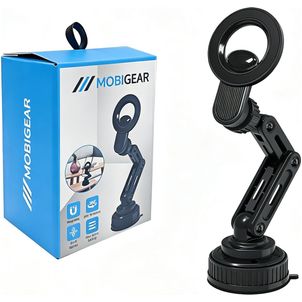 Mobigear MagSafe Telefoonhouder auto Zuignap / Dashboard Magnetisch Universeel - Zwart