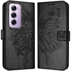 Mobigear Butterfly OPPO Reno 12 Pro Hoesje Bookcase Portemonnee - Zwart
